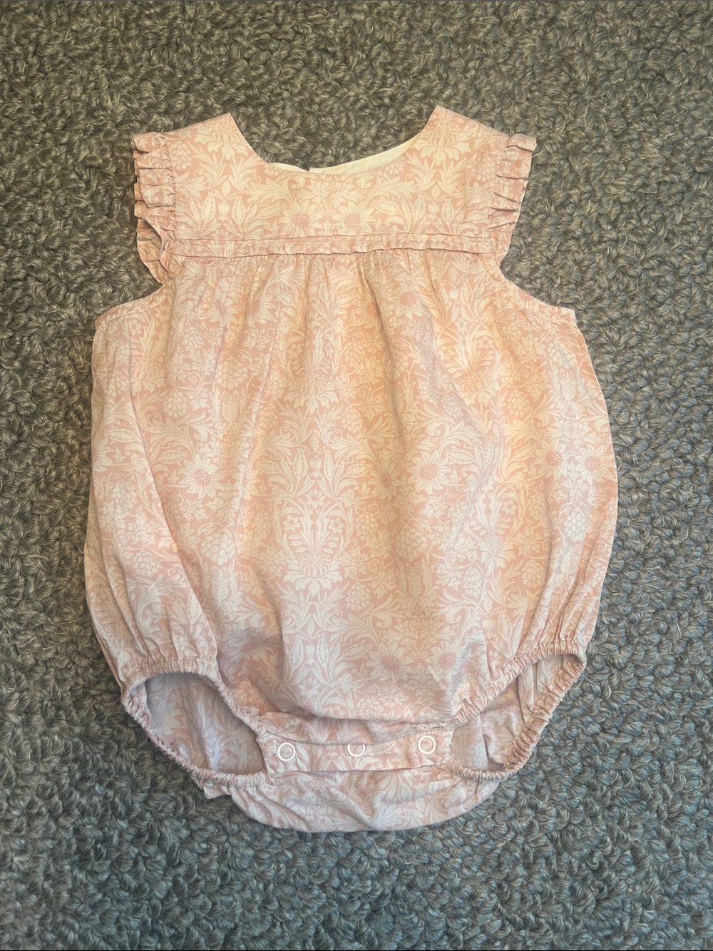 Bonpoint Soft Pink Floral Bubble Romper